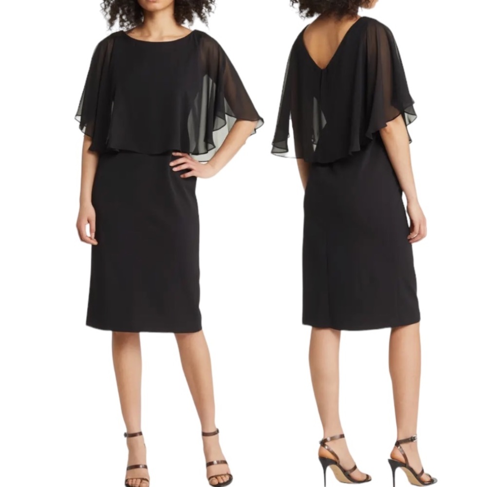 CA Caped A-Line Dress